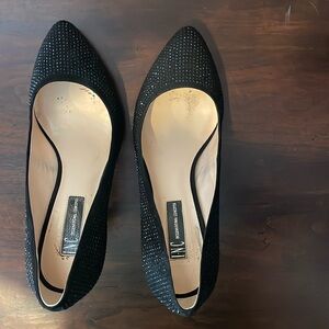 Women’s INC heels, size 8 1/2 W Black with rinestones